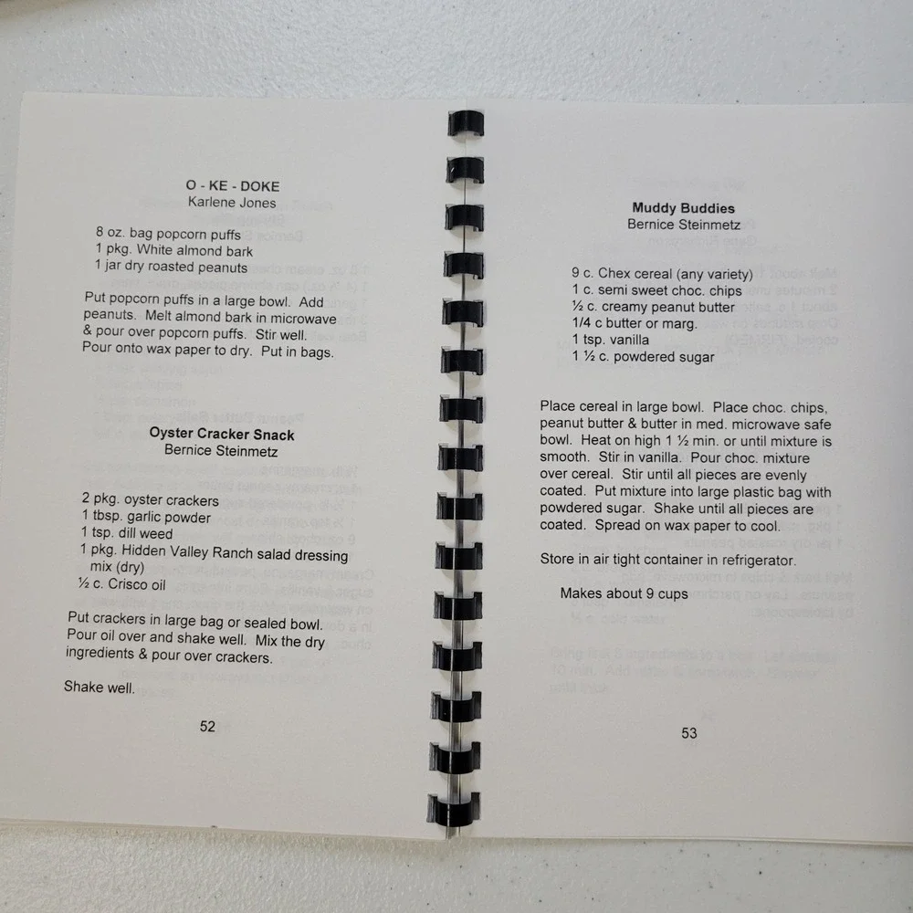 Heritage Grove of Harmony Favorite Recipes Cookbook Spiral‎ Bound Collection